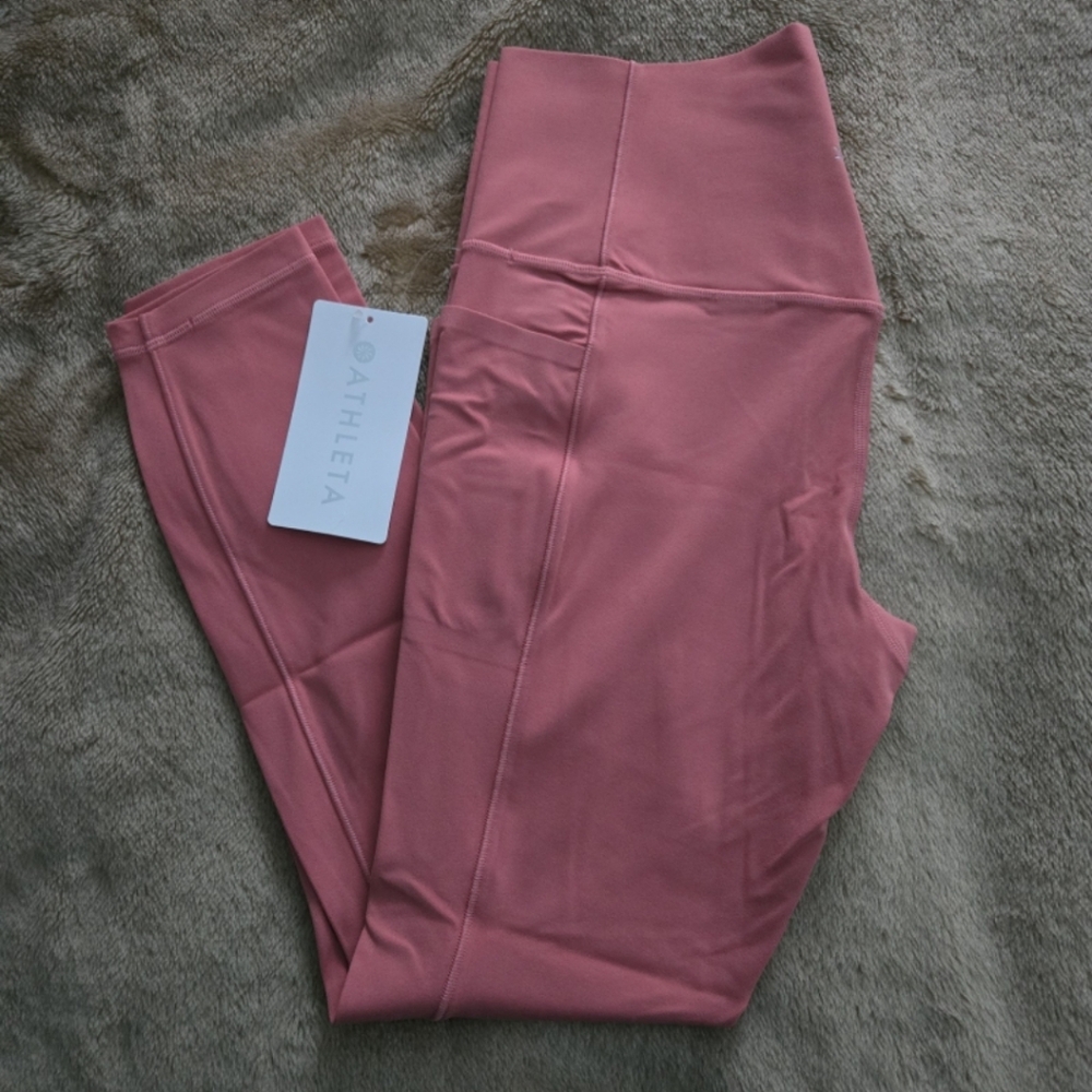 Athleta Salutation Stash Tight M Rose Pink